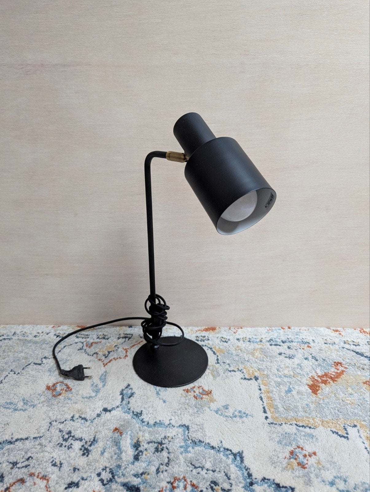 Karwei Nordin Bureaulamp - Zwart, E27 fitting, Ophalen, Bureaulamp, Overige merken, E27 (groot)