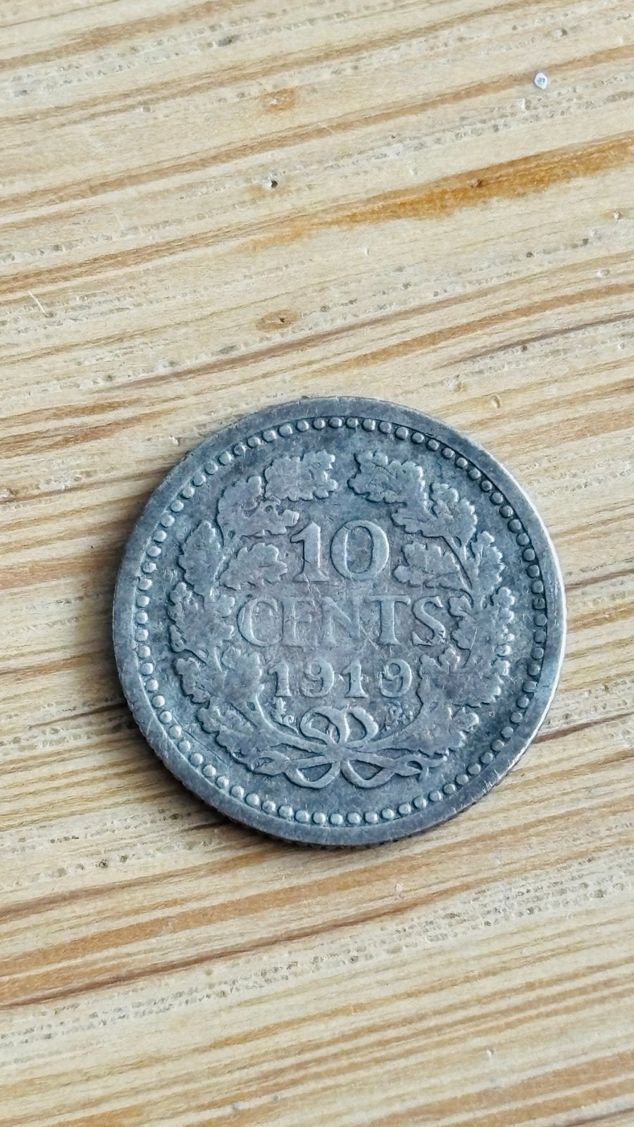 Zilveren 10 Cent munt Koningin Wilhelmina 1919, Zilver, Ophalen of Verzenden, 10 cent, Koningin Wilhelmina
