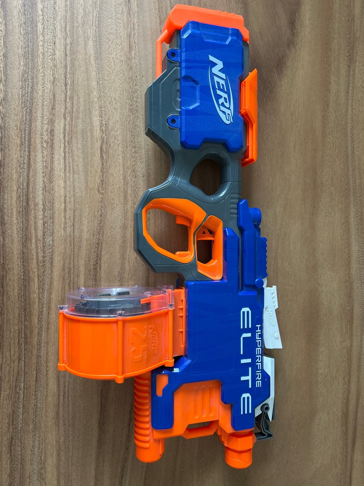 Nerf Hyperfire Elite auto Blaster met magazijn, Ophalen, Zo goed als nieuw, Jongen of Meisje