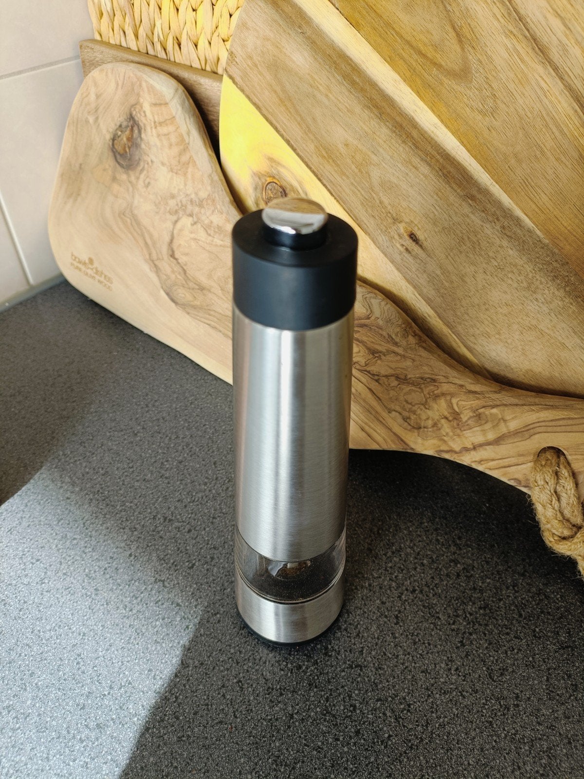 Ibili electrische peper molen rvs, Ophalen of Verzenden, Zo goed als nieuw, Zilver, Overige merken