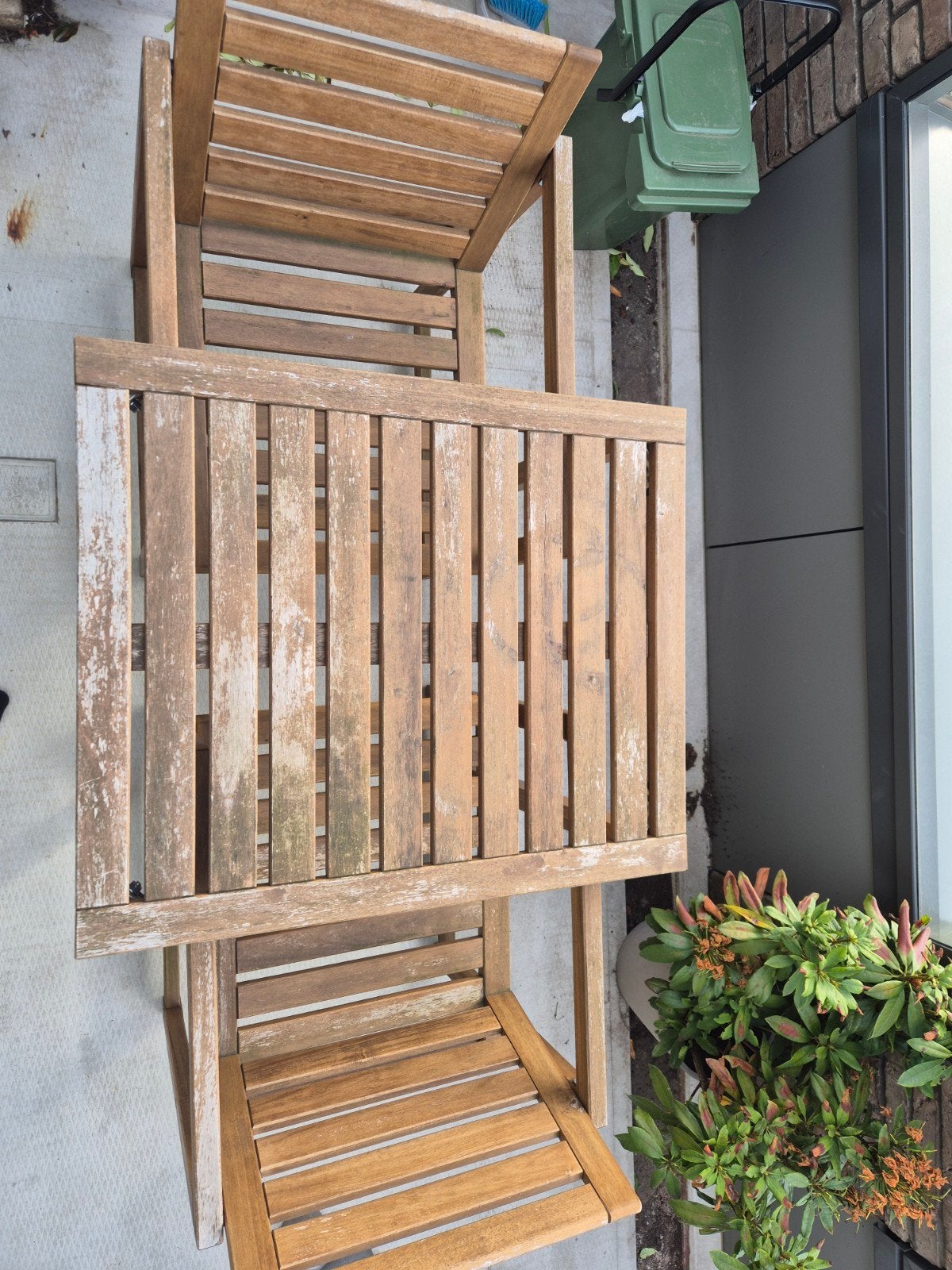IKEA NÄMMARÖ tuinset met 2 stoelen en kussens, Gebruikt, Tuinset, Hout, Eettafel