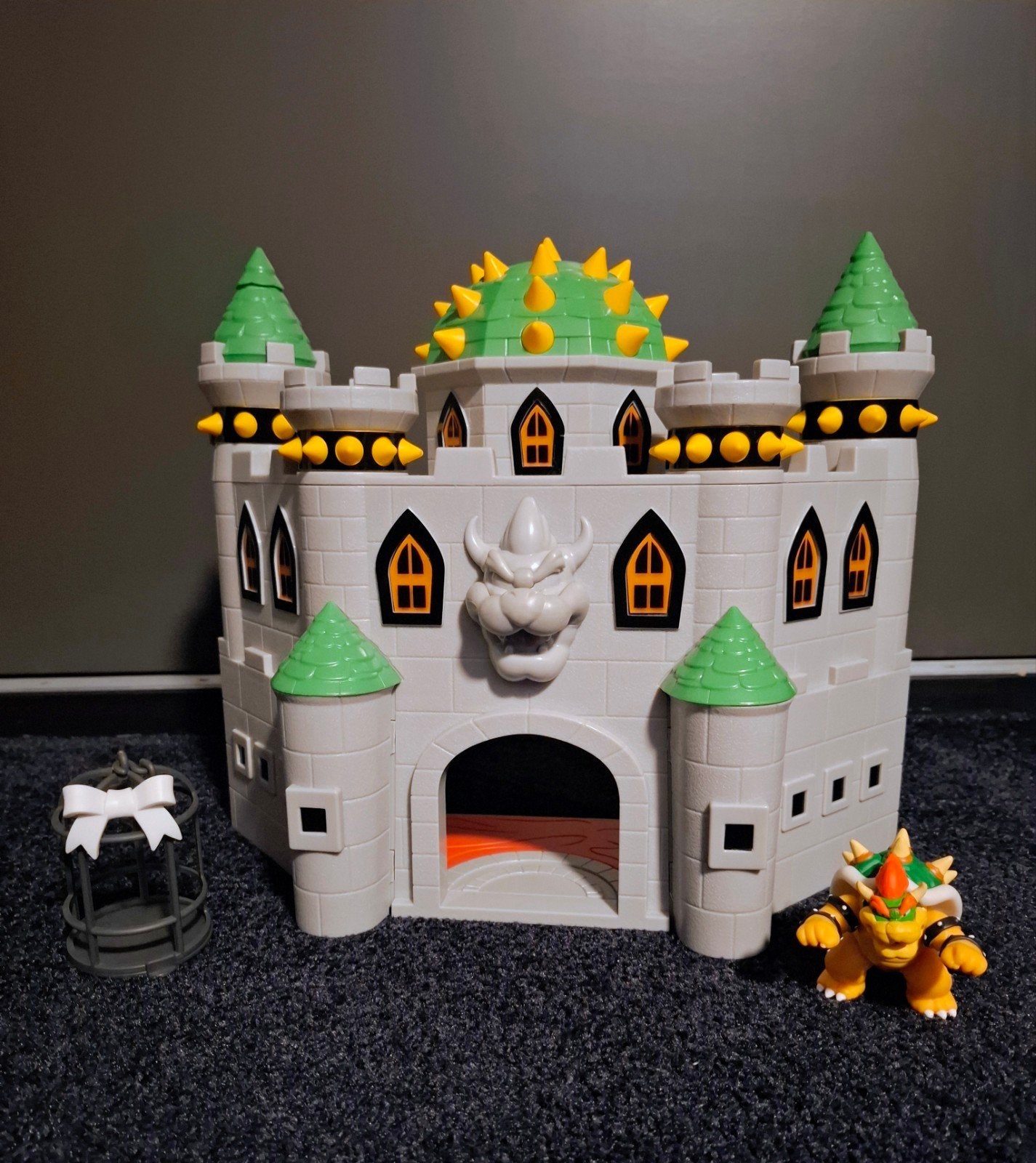 Super Mario Bowser's Kasteel Speelset met Bowser Figuur, Ophalen of Verzenden, Zo goed als nieuw