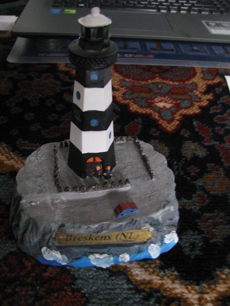 vuurtoren beeldje Nederland - Breskens Lighthouse  lecturama, Ophalen of Verzenden, Zo goed als nieuw, Schaalmodel