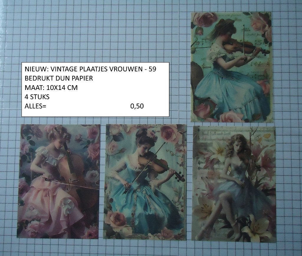 ⚠️nu 0,35: vintage plaatjes vrouwen 59 ( alleen verzenden, Ophalen, Nieuw, Man of Vrouw, Knipvel