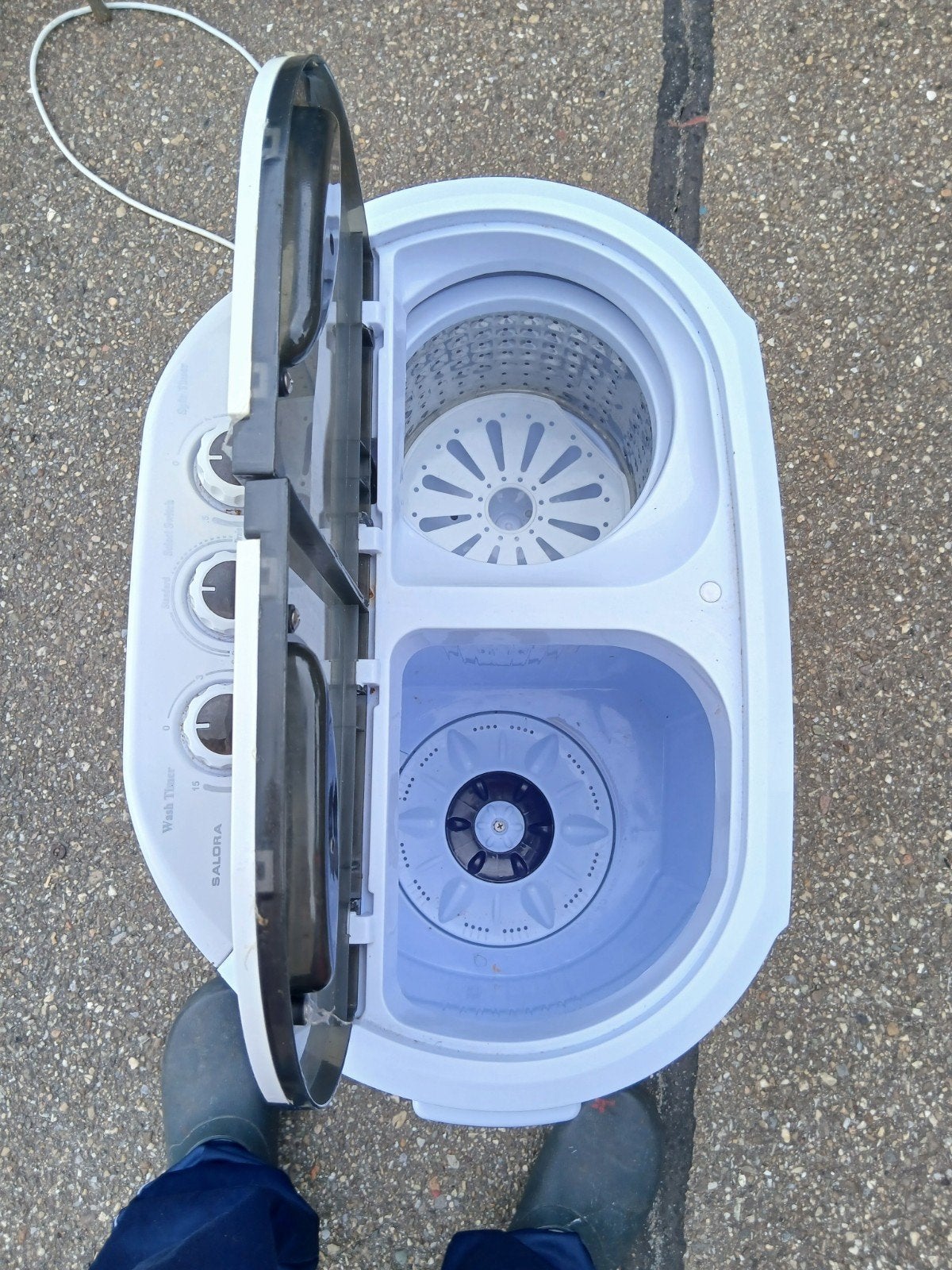 Salora WMR3700TWIN Mini Wasmachine - Compact en Efficiënt, Caravans en Kamperen, Ophalen of Verzenden, Gebruikt