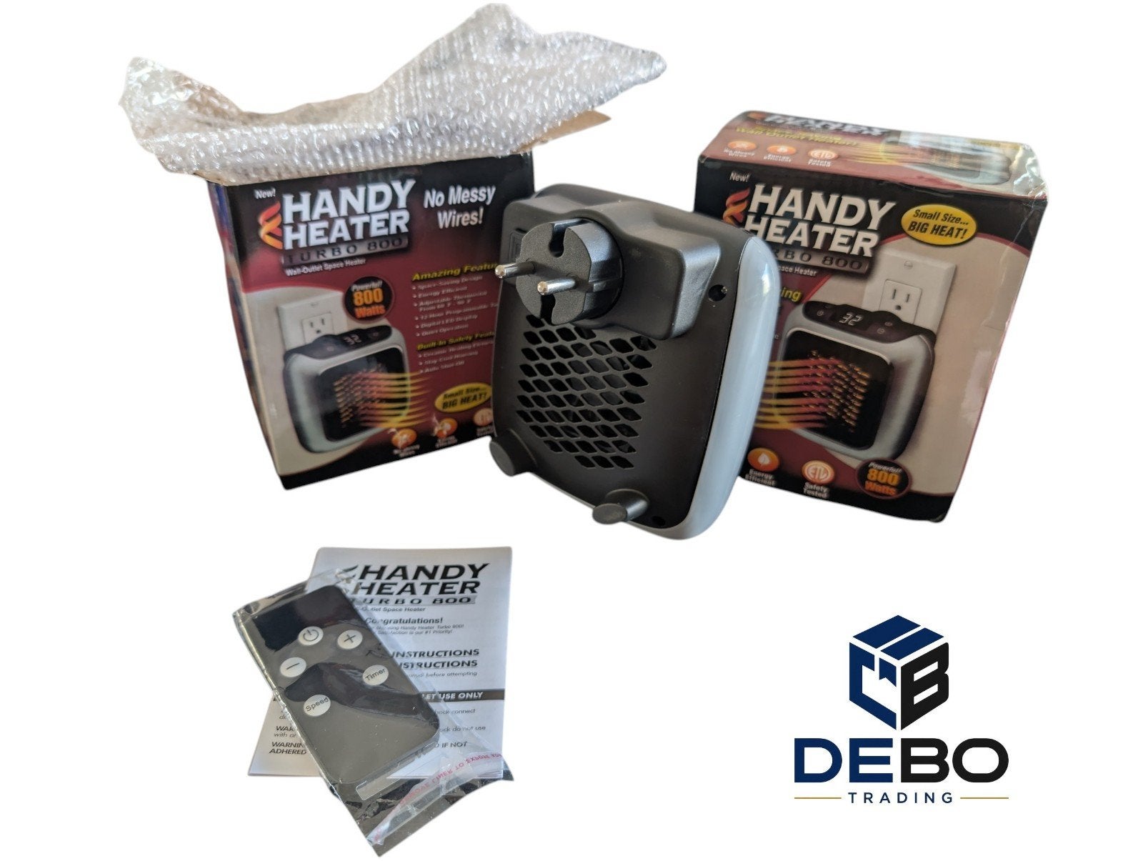 Handy Heater Turbo 800 Wall-Outlet Space Heater (2 stuks), Doe-het-zelf en Verbouw, Verwarming en Radiatoren, Ophalen of Verzenden
