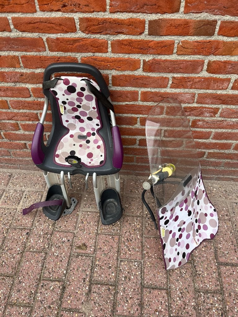 Fiets zitje met windscherm, Ophalen, 0 t/m 18 kg, Voorzitje, Qibbel