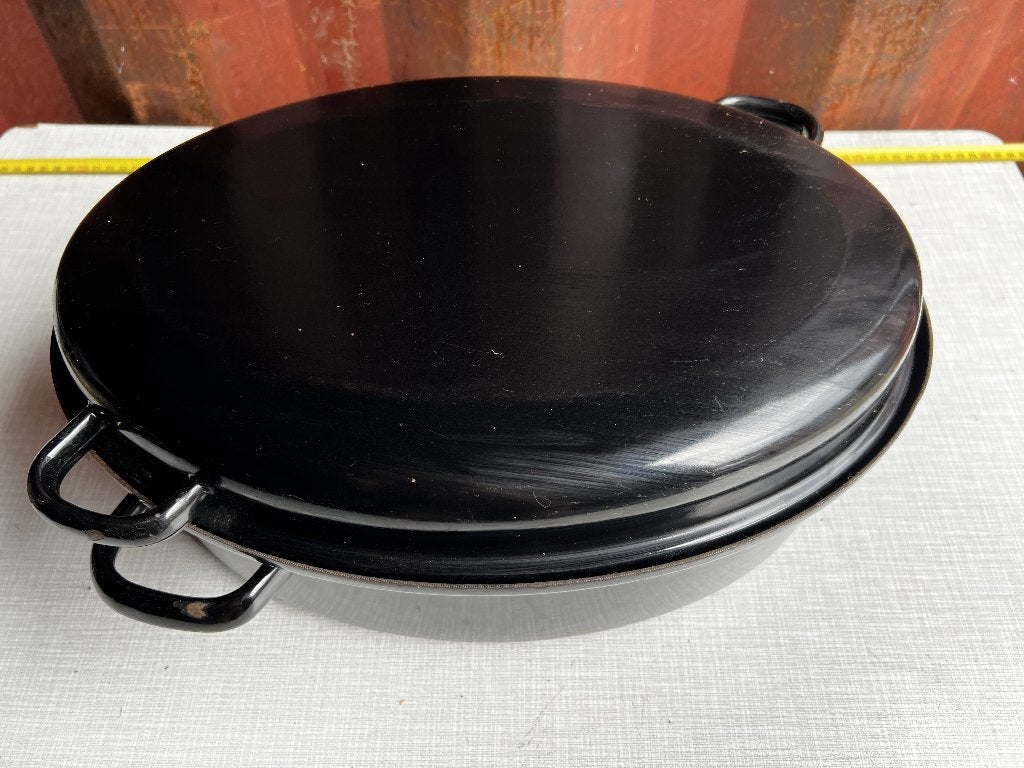 Grote zwarte Braadpan., Huis en Inrichting, Keuken | Potten en Pannen, Ophalen of Verzenden, Zo goed als nieuw, Overige materialen
