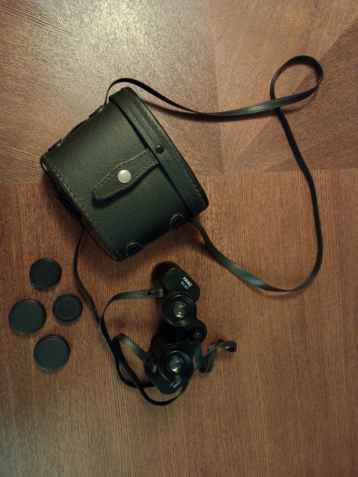 Vintage Prinz 8x30 verrekijker met tas, Ophalen of Verzenden, Gebruikt, 8 tot 12x, Met hoes of tas