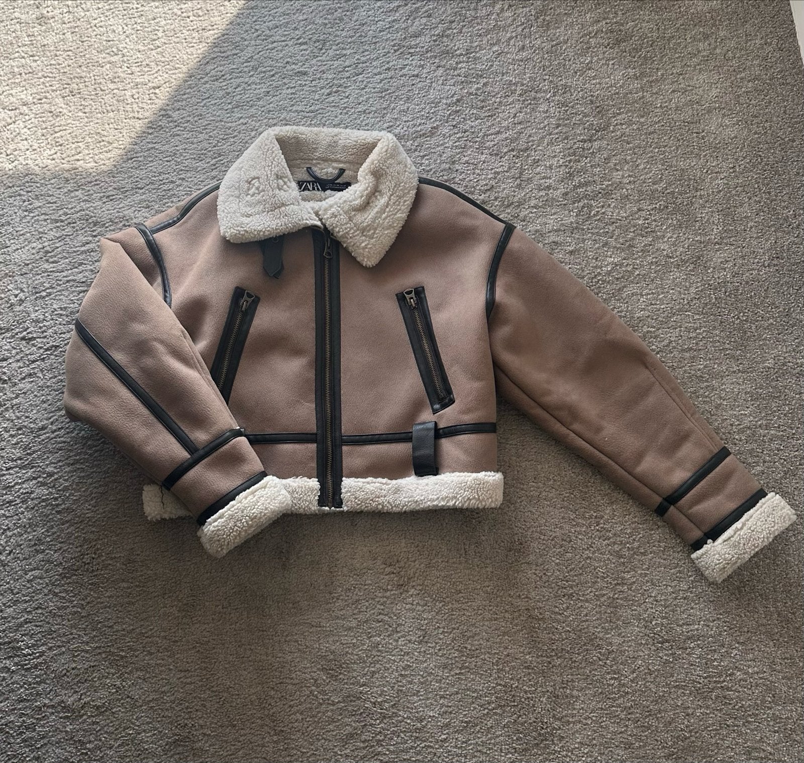 Zara wollen jas maat XS, Ophalen of Verzenden, Zo goed als nieuw, Maat 34 (XS) of kleiner, Bruin