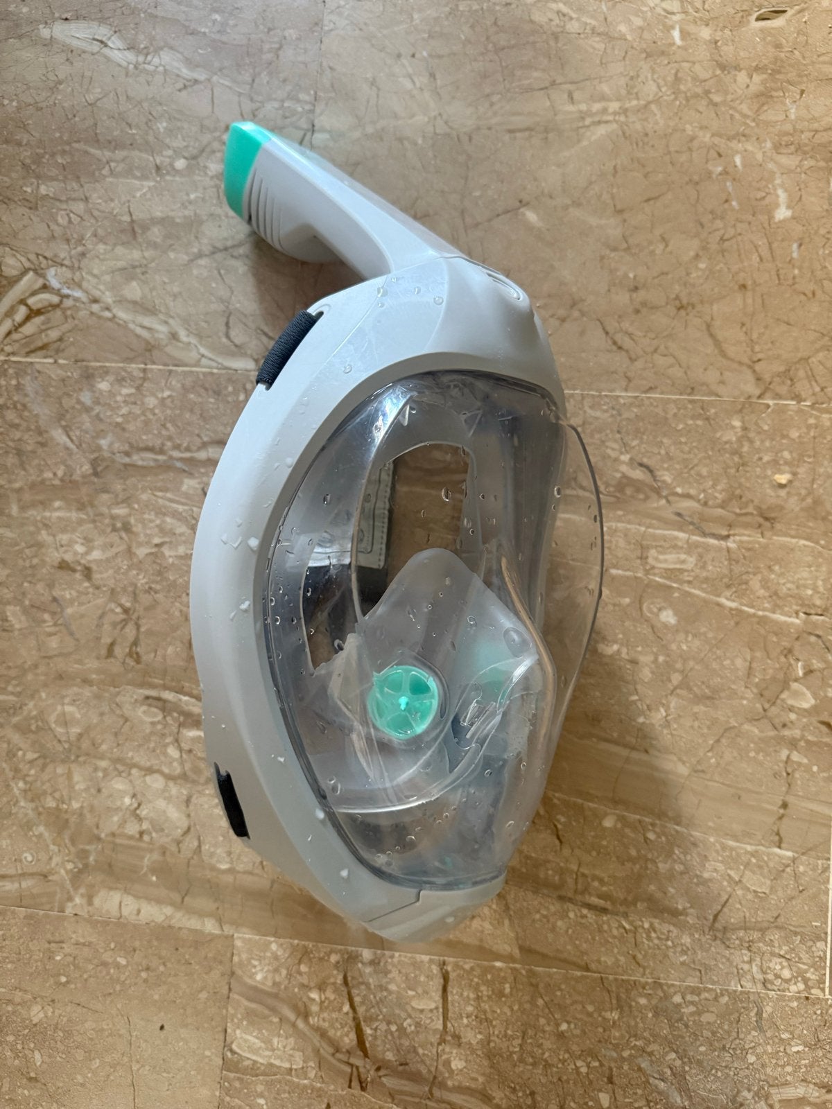 DECATHLON Snorkelmasker Easybreath excl. tas grijs(S/M), Ophalen of Verzenden, Gebruikt, Snorkelmasker
