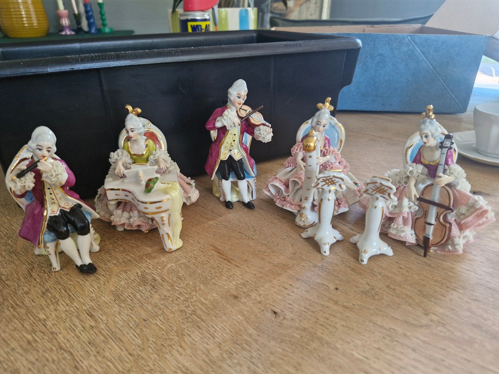 Wilhelm Rittisch porseleinen beeldjes (6 stuks), Verzamelen, Beelden en Beeldjes, Ophalen of Verzenden, Gebruikt, Mens