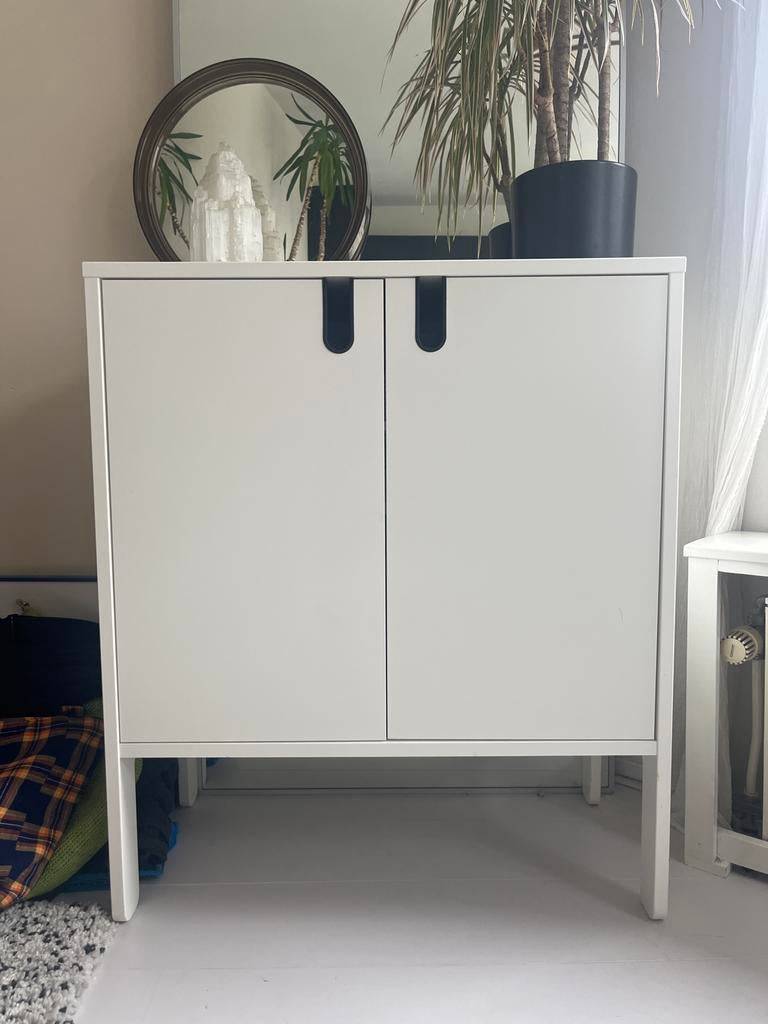Moderne witte Tenzo kast / dressoir met ronde details, Overige materialen, Gebruikt, 25 tot 50 cm, Met deur(en)