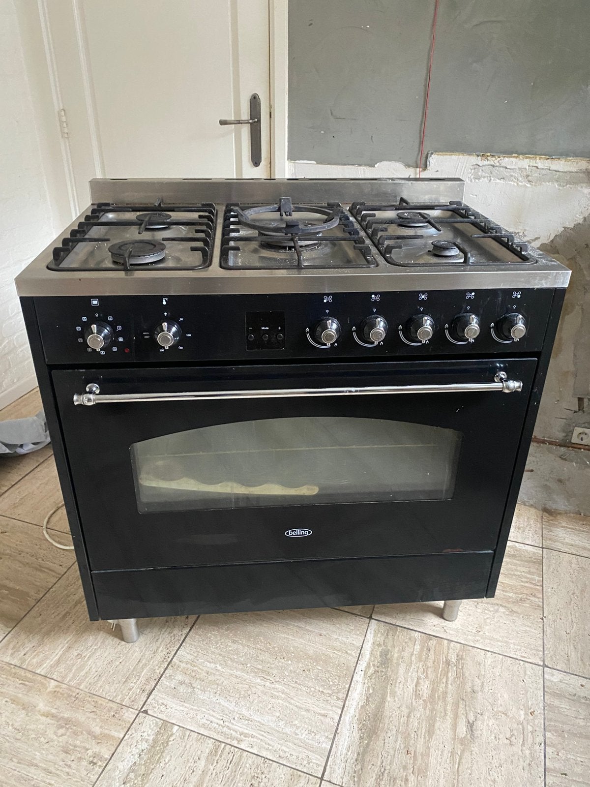 Belling 5 pits gasfornuis, Witgoed en Apparatuur, Ophalen, Gebruikt, 60 cm of meer, Gas