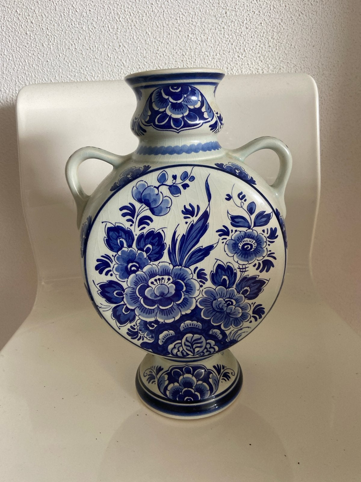 Delfts Blauw vaas met handvatten - Delft Holland Handwerk, Ophalen