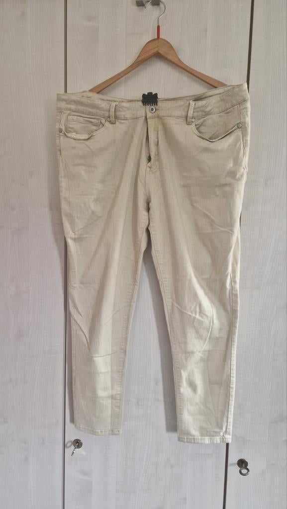 Norah beige broek 7/8 maat 48, Ophalen of Verzenden, Zo goed als nieuw, Beige, Broek of Spijkerbroek
