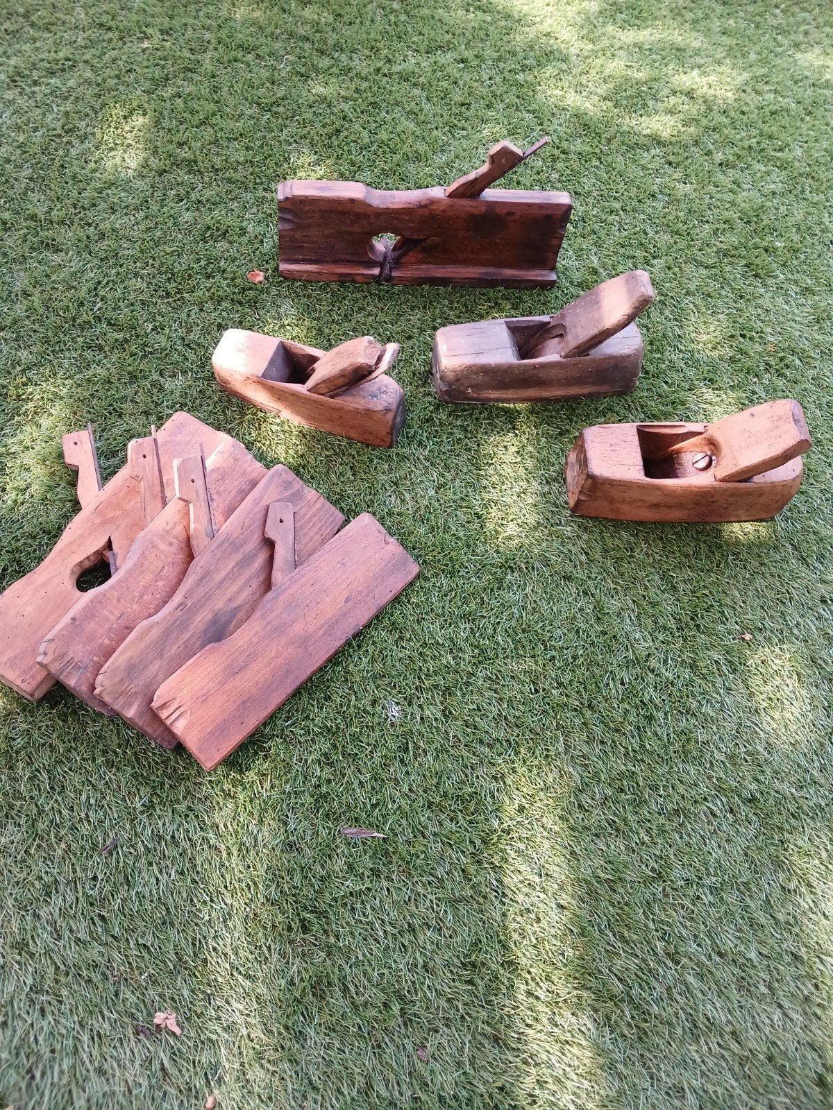 Diverse oude schaven: blokschaaf (3), Sponningschaaf (4),, Ophalen