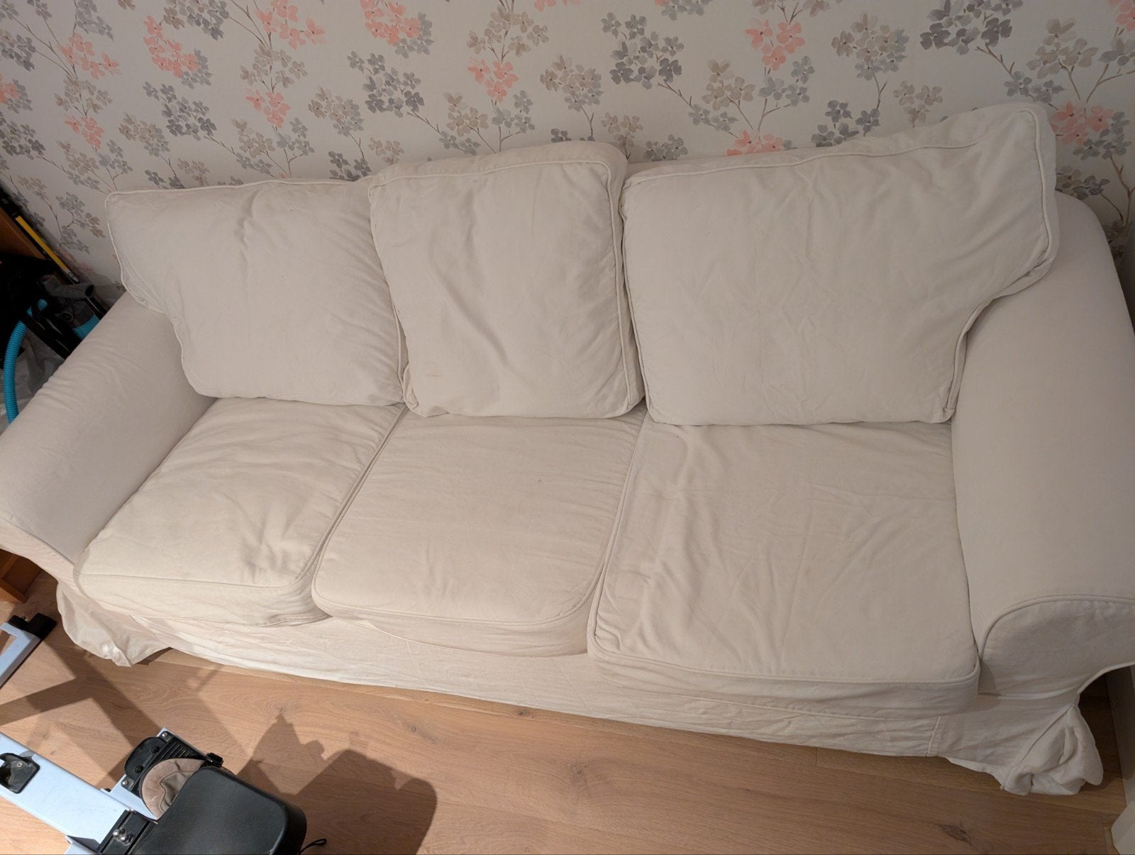 Ikea 3-zits bank wit - Comfortabel en stijlvol, Gebruikt, Modern, Scandinavisch, Driepersoons, Ophalen of Verzenden