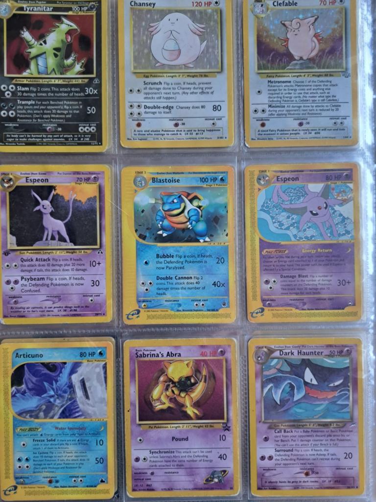 240+ Vintage Engelse Pokémon kaarten (1995-2003) + zeldzame, Ophalen of Verzenden, Meerdere kaarten