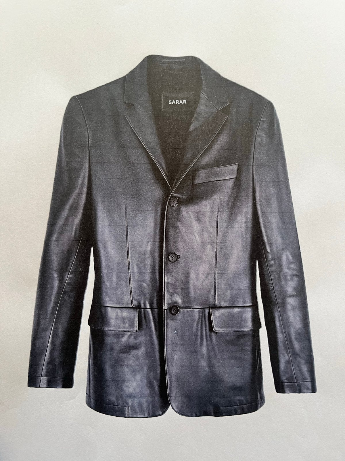 SARAR Zwart Leren Jasje/Blazer M Nieuw, Ophalen of Verzenden, Zo goed als nieuw, Maat 48/50 (M), Zwart
