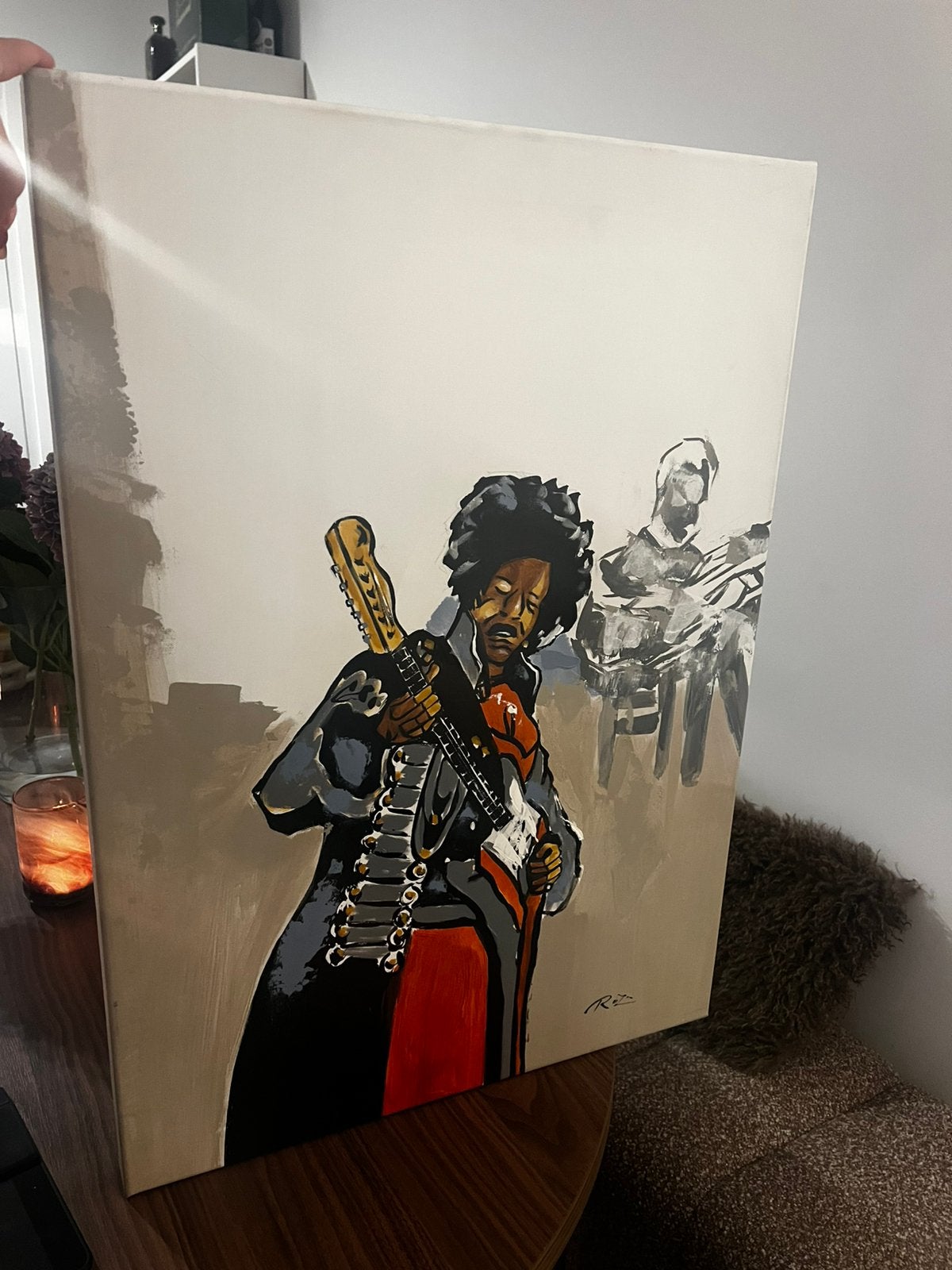 Schilderij Canvas Jimi Hendrix, Antiek en Kunst, Ophalen