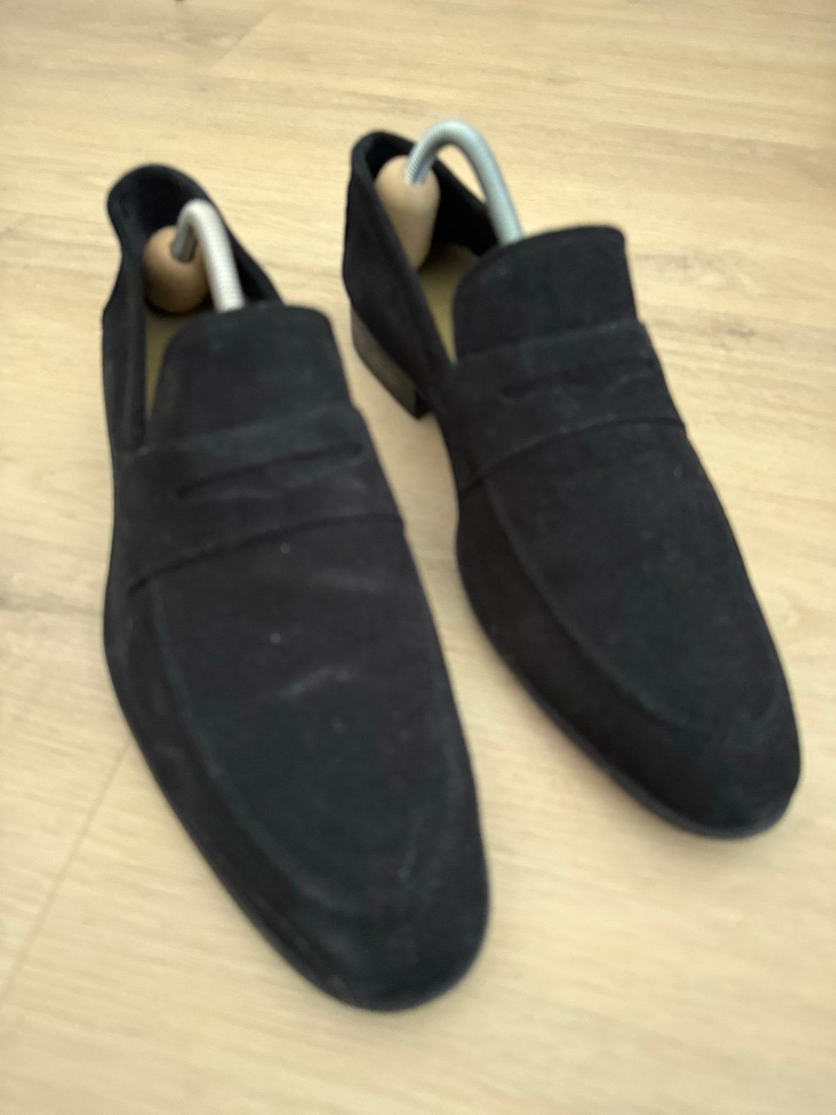 Zwarte suède penny loafers, Loafers, Zwart, Ophalen of Verzenden, Gedragen