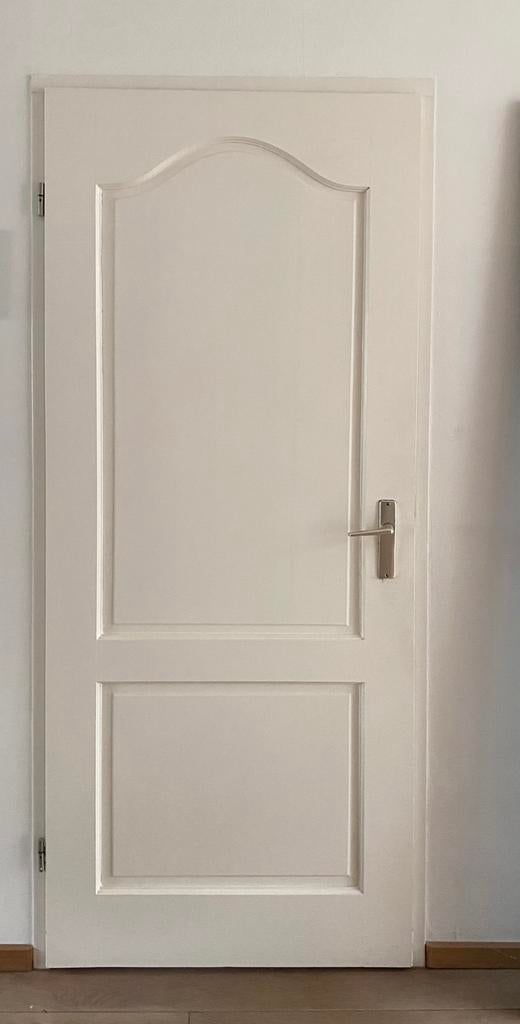 Massief houten opdekdeur 83x201,5 cm, Ophalen, Gebruikt, 80 tot 100 cm, Binnendeur