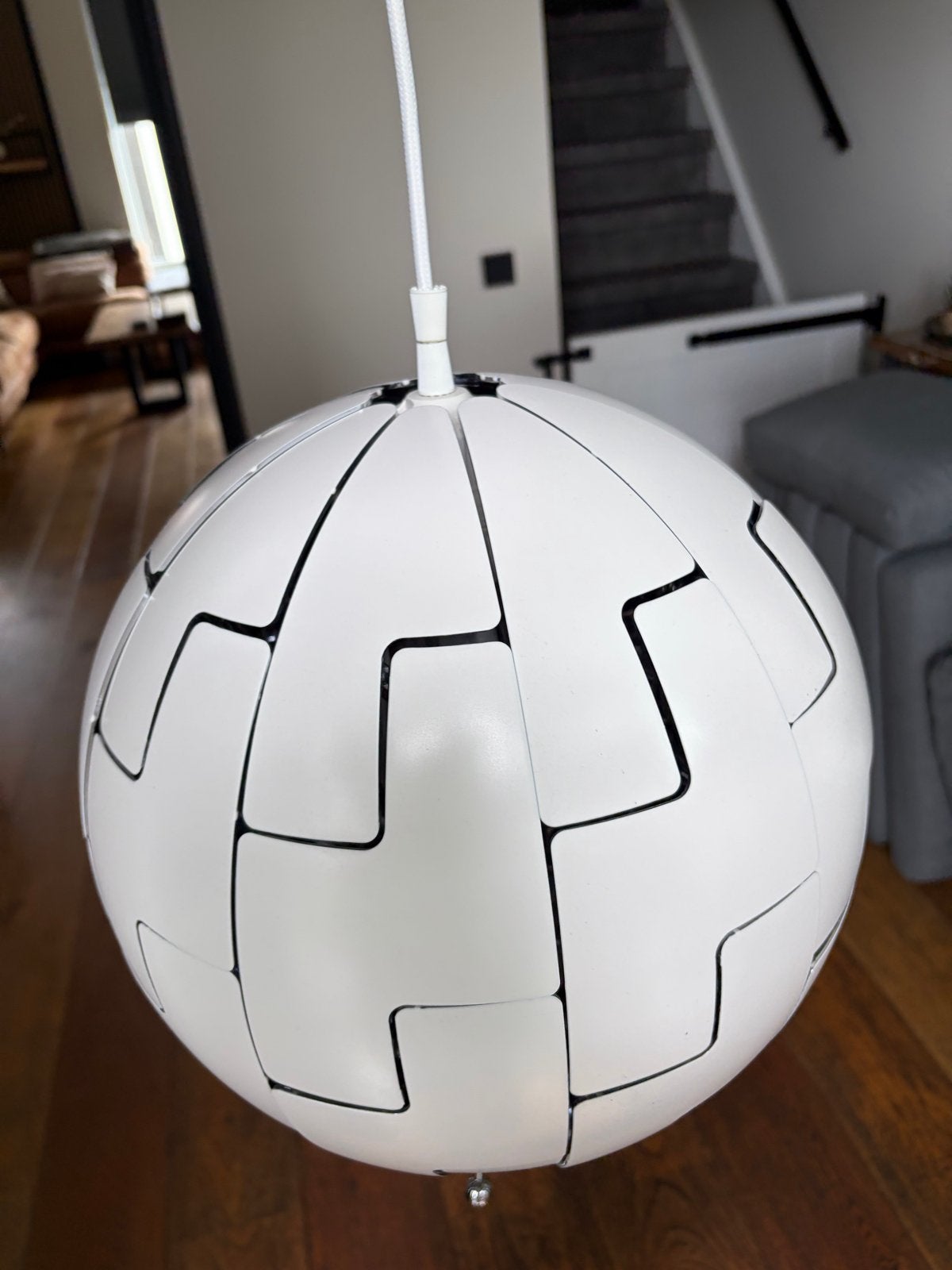 IKEA PS 2014 Hanglamp - Wit, modern design, Ophalen of Verzenden, Zo goed als nieuw, Metaal, 50 tot 75 cm