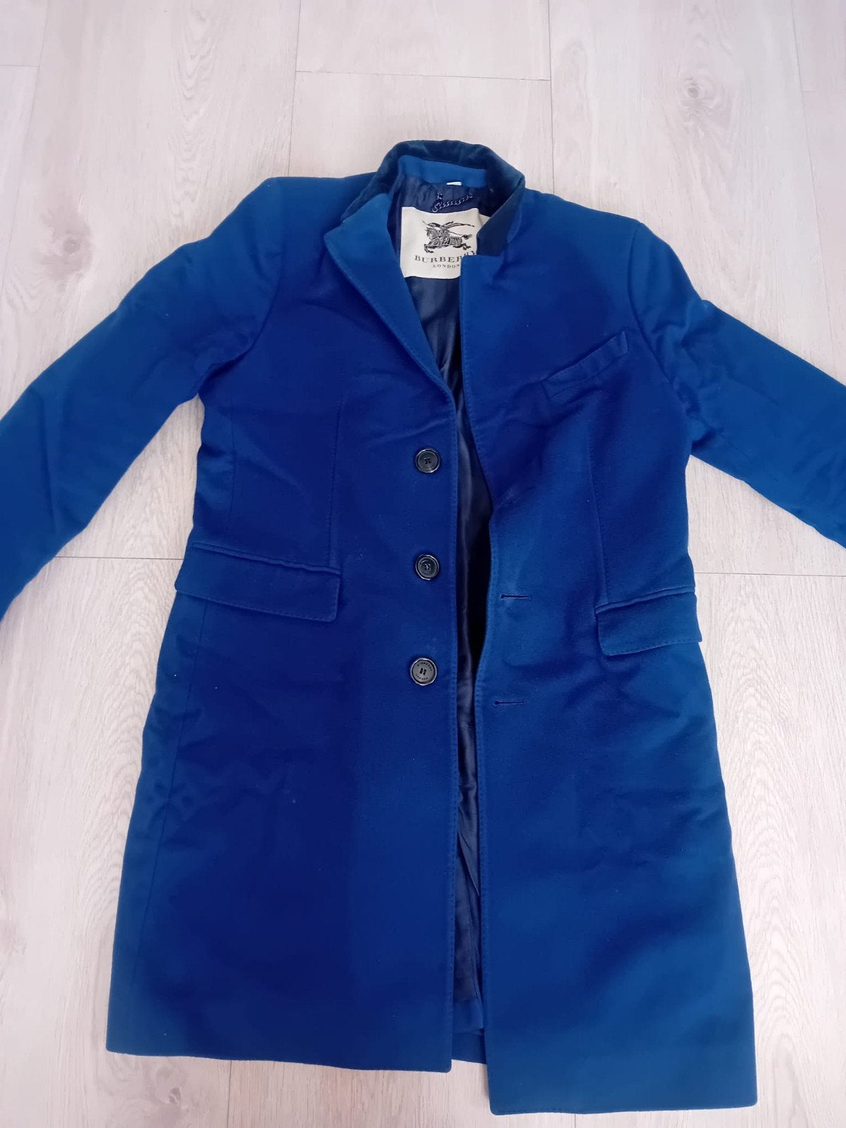Burberry London Blauwe Jas - Maat M, Kleding | Dames, Jassen | Winter, Maat 38/40 (M), Blauw, Ophalen of Verzenden, Zo goed als nieuw