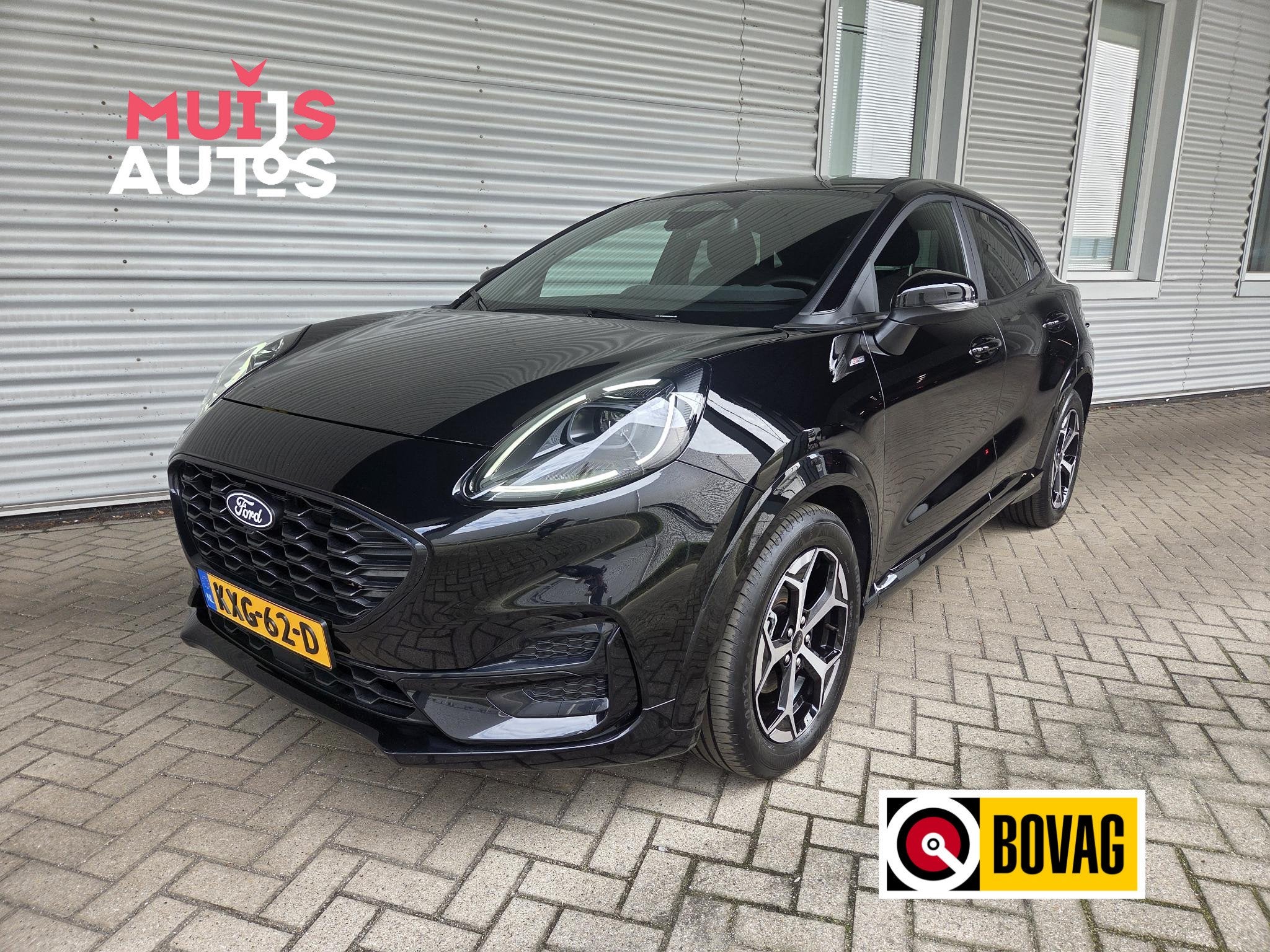Ford Puma 1.0 EcoBoost Hybrid ST-Line, Auto's, Dealer onderhouden, Euro 6, Zwart, Bedrijf