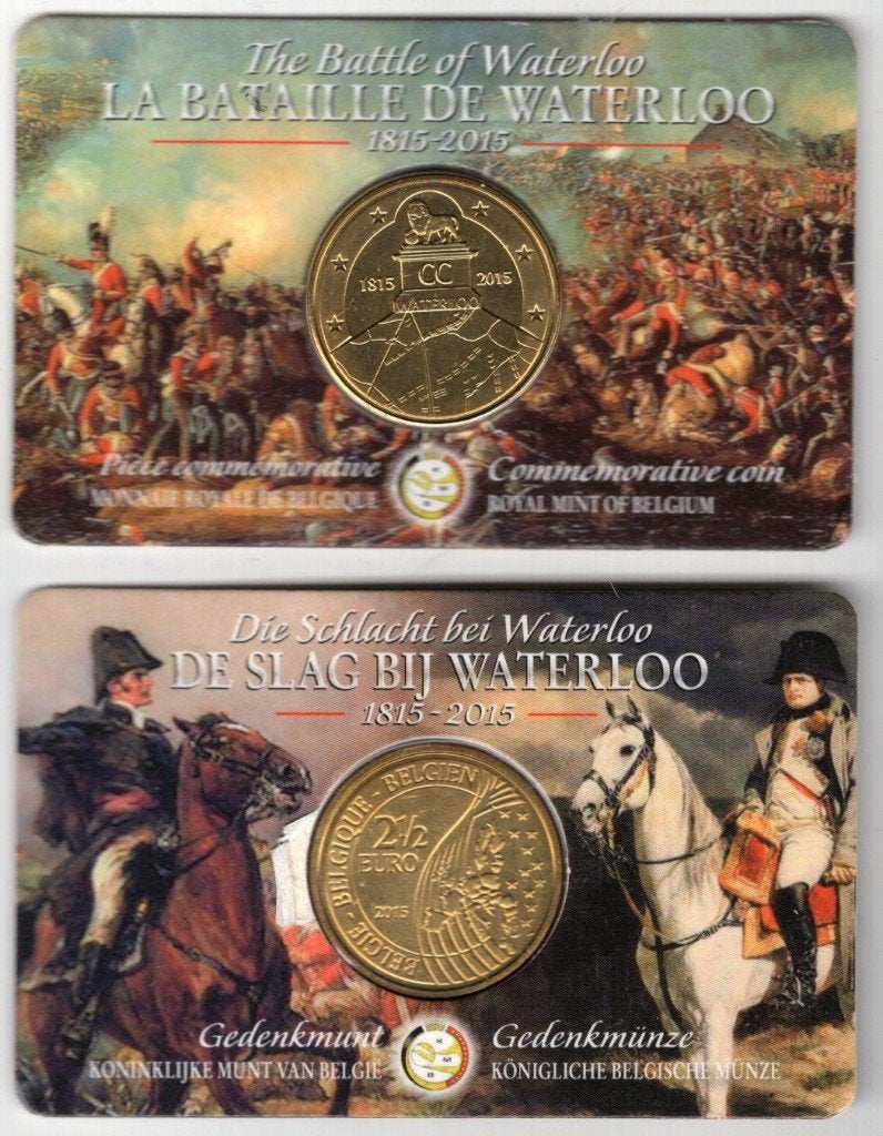 2,50 euro Belgie 2015 - Slag bij Waterloo - BU Coincard FR, Postzegels en Munten, Munten | Europa | Euromunten, Verzenden, België