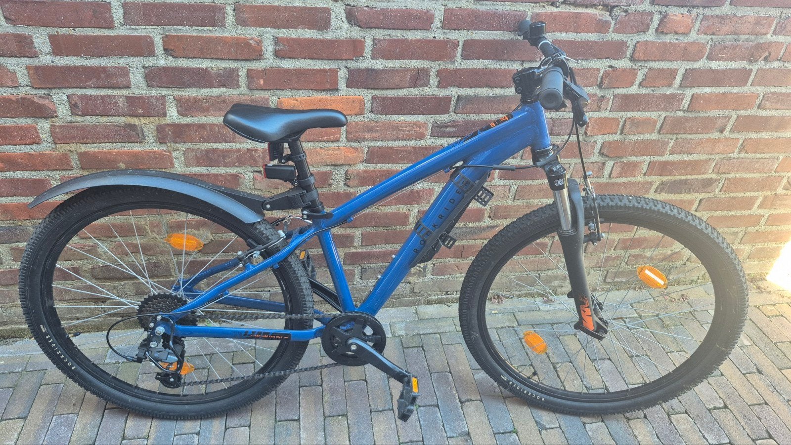 Rockrider 26 inch mountainbike - Blauw - Zo goed als nieuw, Fietsen en Brommers, Fietsen | Mountainbikes en ATB, Ophalen, Zo goed als nieuw