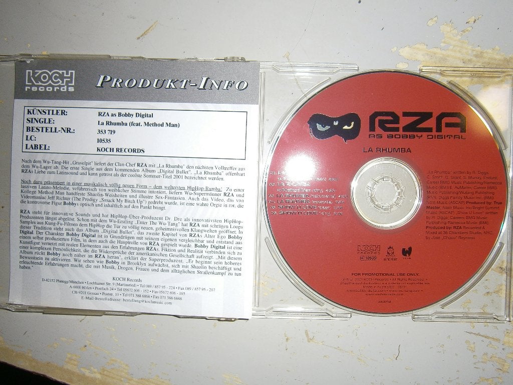 RZA – La Rhumba Promo CD (2001) Wu‑Tang Collectors Item, 1 single, Ophalen, Zo goed als nieuw, Hiphop en Rap