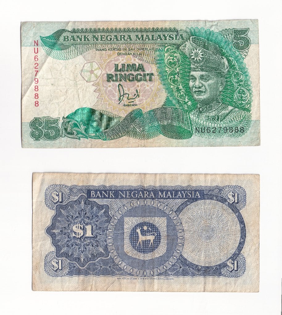 Maleisische Ringgit Bankbiljetten - 1 en 5 Ringgit, Ophalen of Verzenden, Zuidoost-Azië, Setje