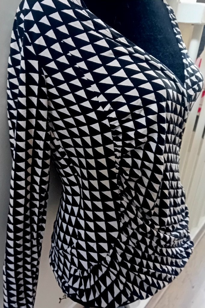 top,shirt,Expresso,maat L,zwart,wit,vakantie,blouse,shirt, Kleding | Dames, Zwart, Maat 42/44 (L), Zo goed als nieuw, Lange mouw