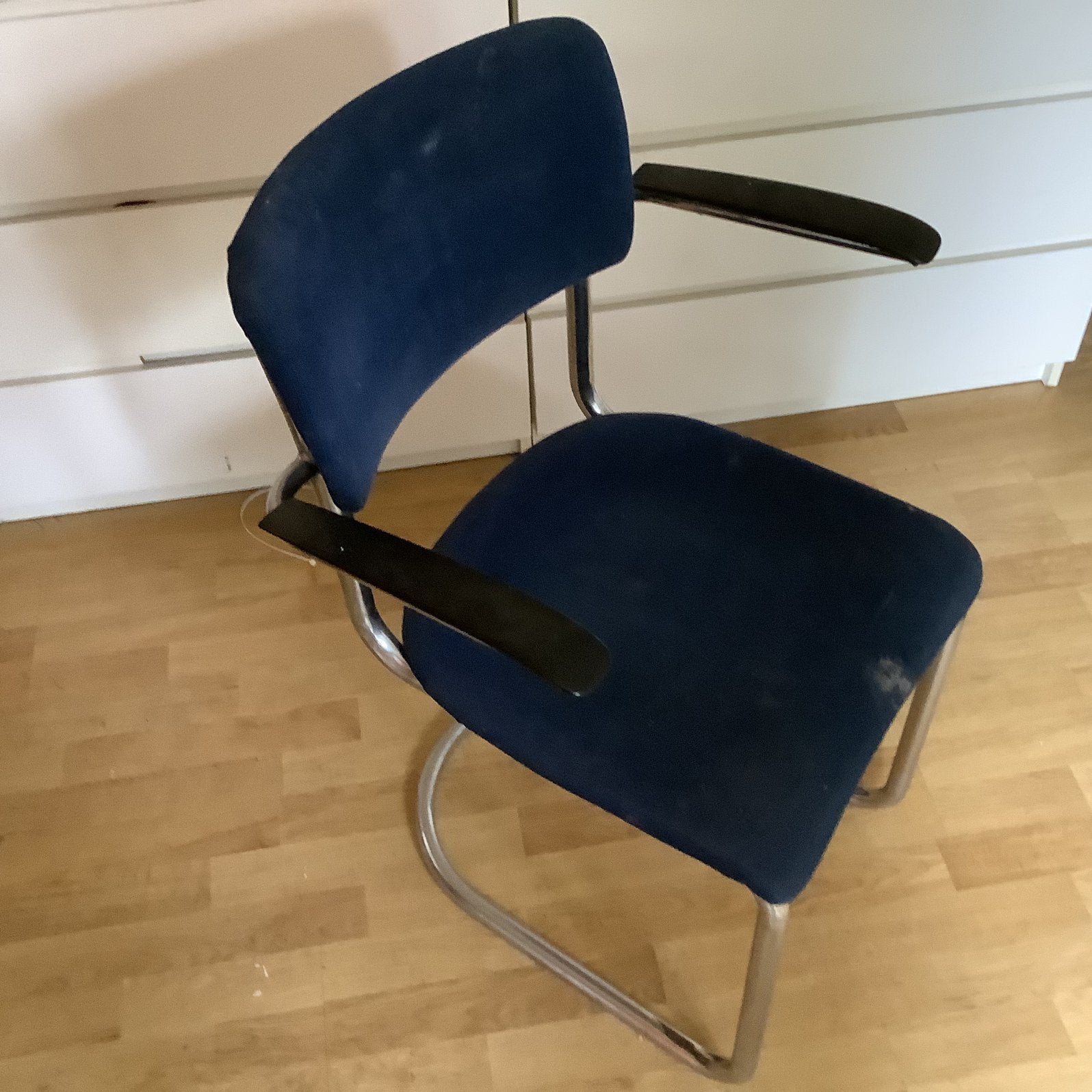 Te koop gispen bureau stoel oud, Ophalen, Gebruikt, Blauw, Bureaustoel