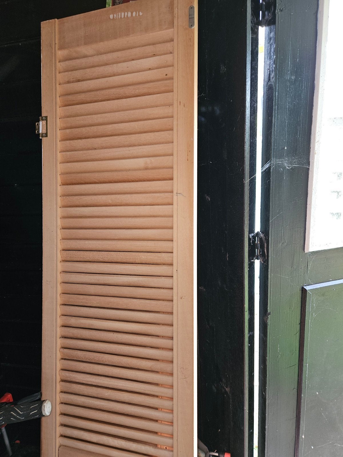 5x Houten Louvredeuren 39x198 cm, Doe-het-zelf en Verbouw, Deuren en Horren, Gebruikt, Binnendeur, Minder dan 200 cm, Minder dan 80 cm
