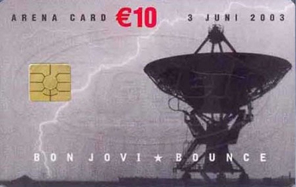 ArenA kaart A047 Bon Jovi * Bounce 3 juni 2003 gebruikt, Verzamelen, Ophalen of Verzenden, Nederland