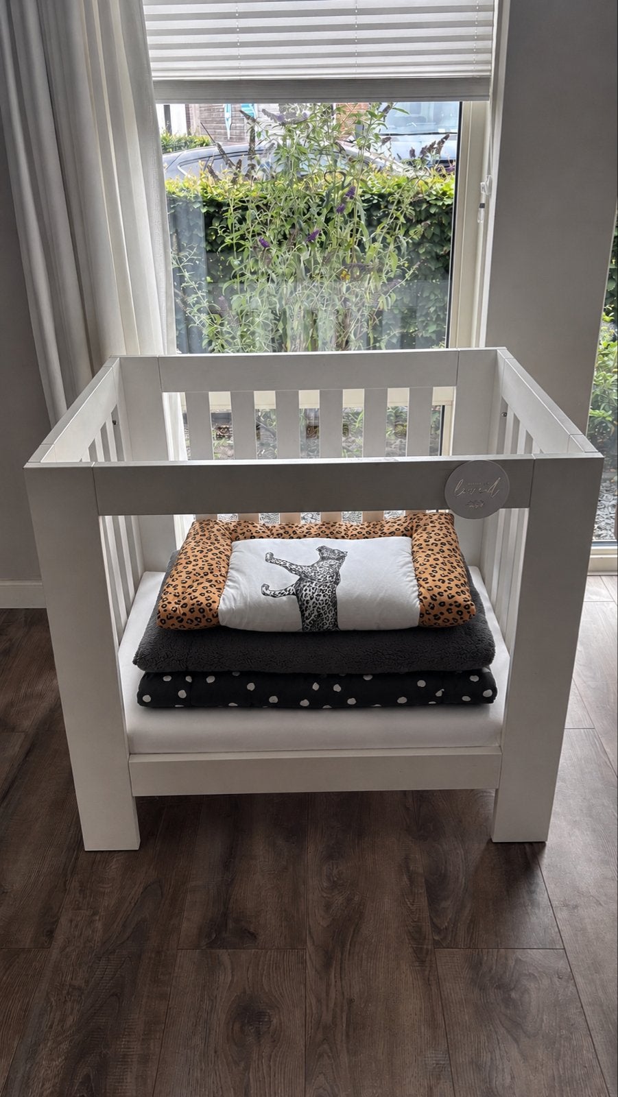 TWF box 80x100 cm, 3 hoogtes verstelbaar, incl. matras en kl, Ophalen, 85 tot 100 cm, Zo goed als nieuw, Minder dan 140 cm