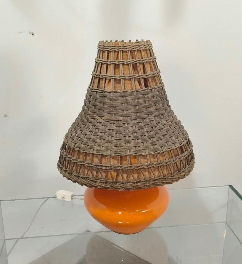 70's tafellamp, Huis en Inrichting, Oranje, Onbekend, Ophalen of Verzenden, Onbekend