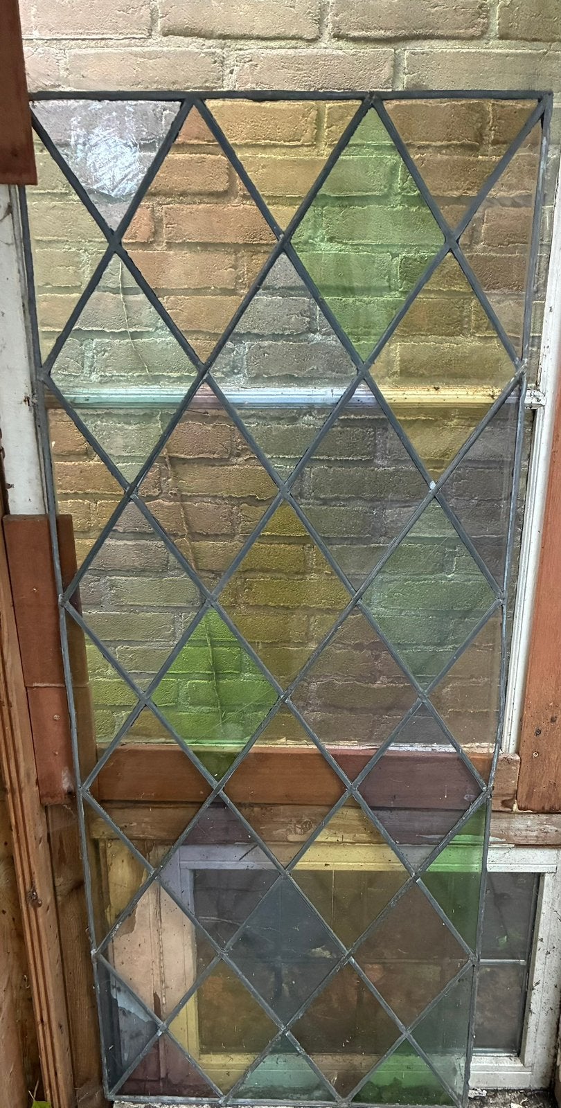 Glas in lood raam, Ophalen, Gebruikt, Minder dan 80 cm, Glas in lood