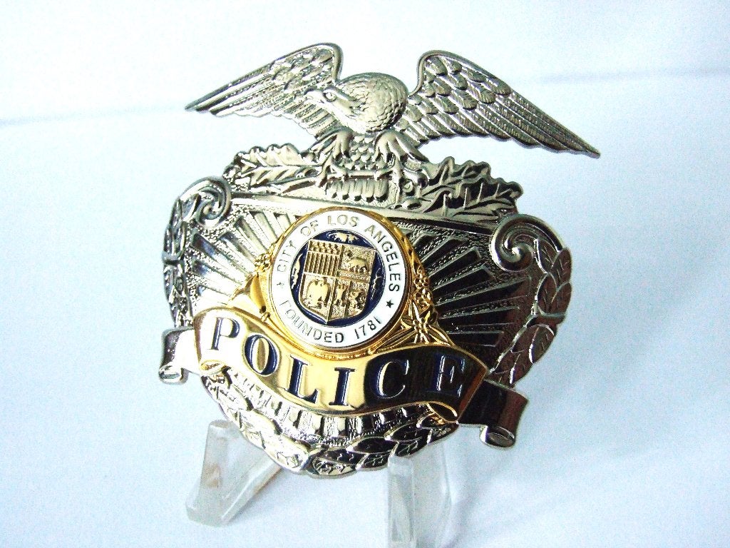 Embleem,Badge,LAPD,Pet,Kepie,Motor,helm, Verzenden, Overige soorten, Amerika, Embleem of Badge