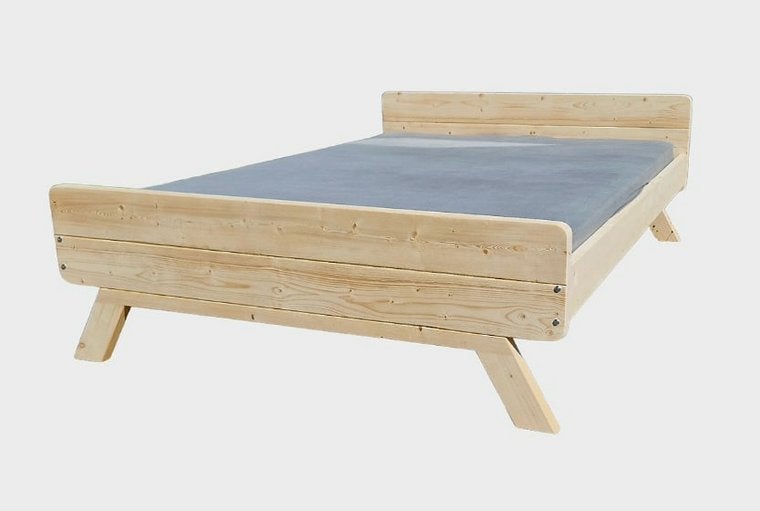 2-persoonsbed VINTAGE 120x190 t/m 180x220cm, Huis en Inrichting, Slaapkamer | Bedden, 90 cm, Ophalen of Verzenden, Hout, Nieuw
