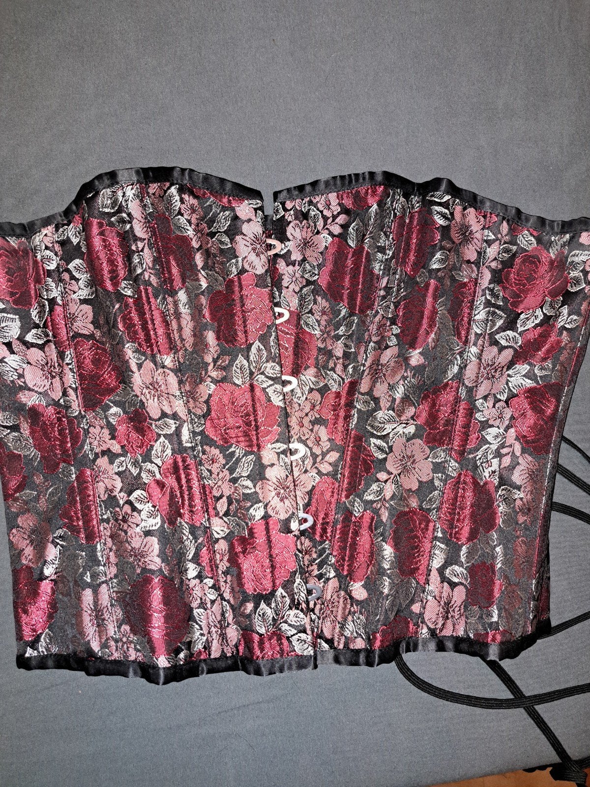 Bloemenprint Korset - Rood/Zwart, Ophalen of Verzenden, Meerkleurig, Body of Korset