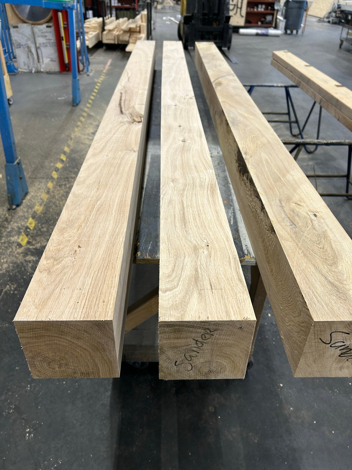 3 Eiken Geschaafde Palen 130x130x2500+ mm, Doe-het-zelf en Verbouw, Eiken, Nieuw, Ophalen of Verzenden, 250 tot 300 cm