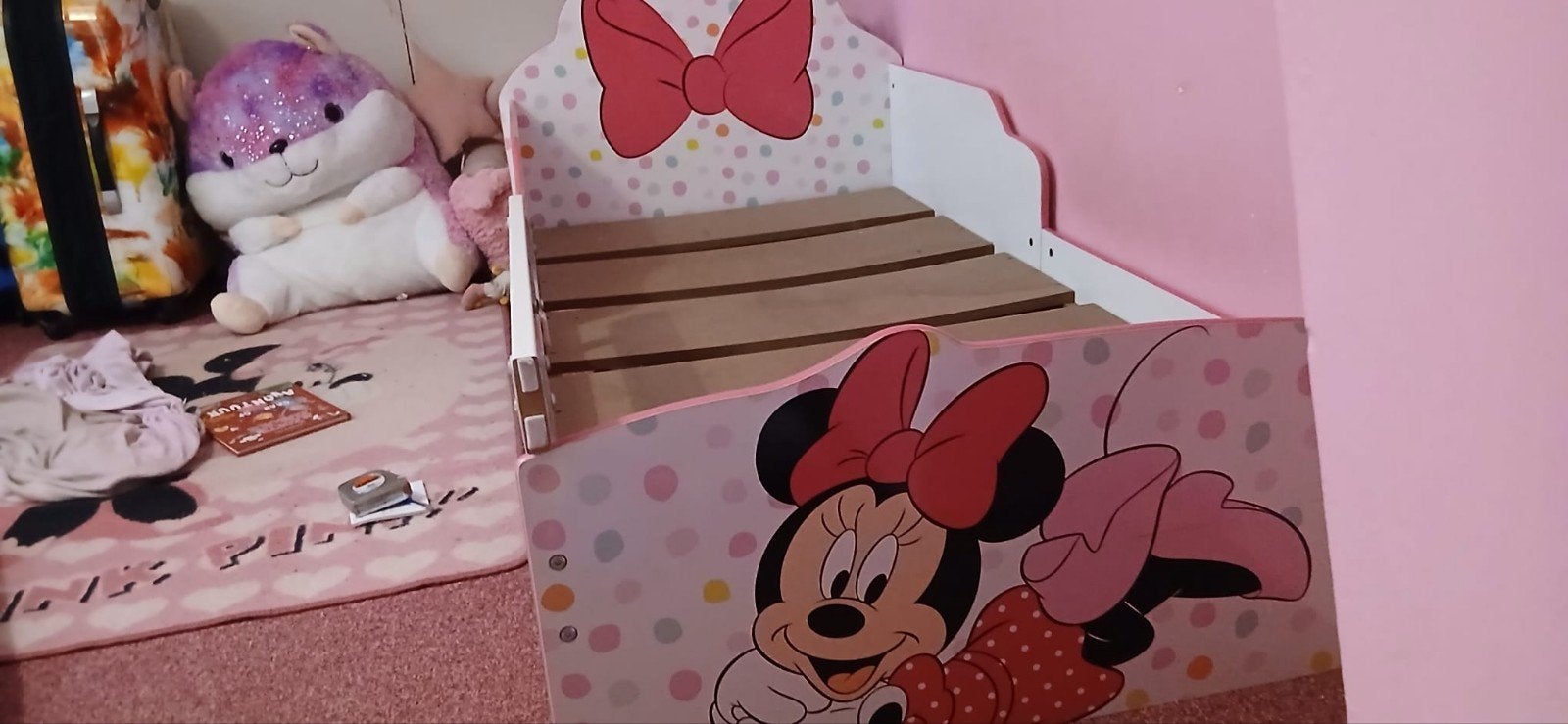 Minnie Mouse Kinderbed - Zo goed als nieuw, Ophalen, Eenpersoons, Wit, Zo goed als nieuw