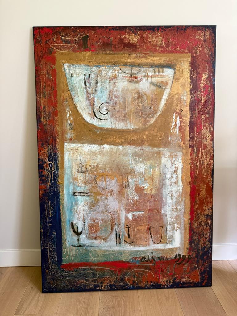 Groot Abstract Schilderij - Alin '99 - 150x100 cm, Antiek en Kunst, Kunst | Schilderijen | Abstract, Ophalen