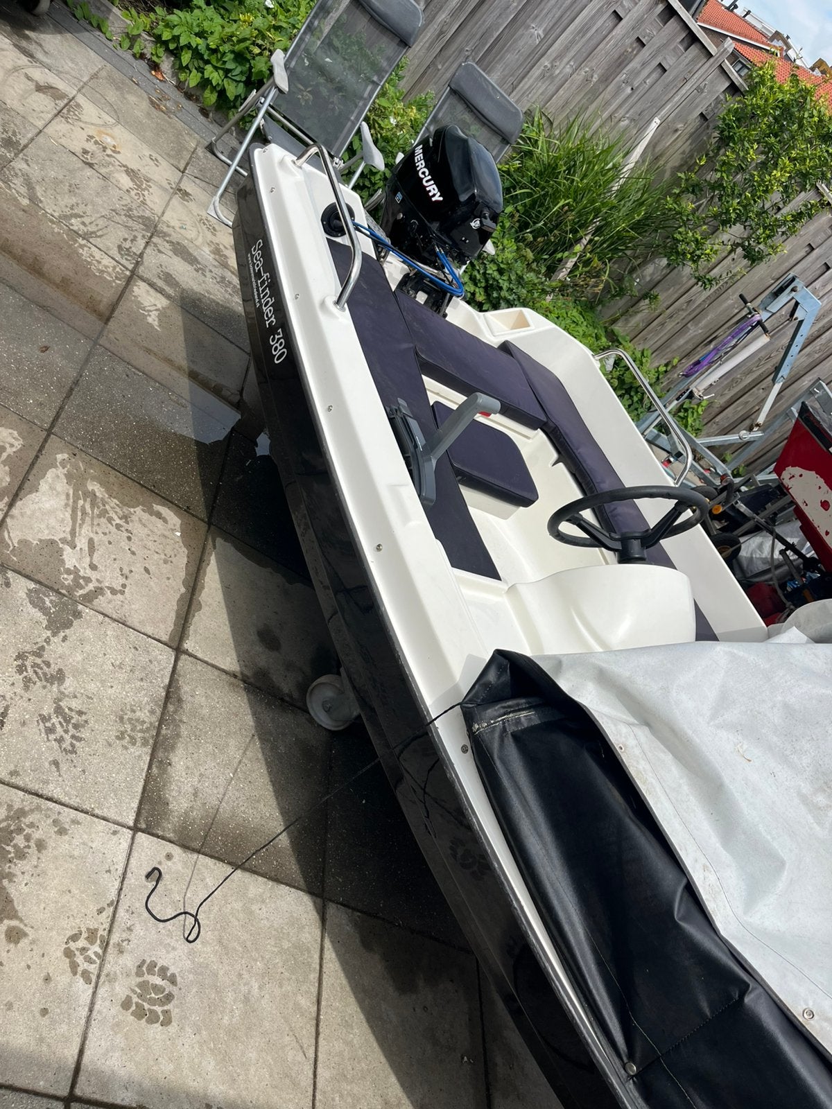 Seafinder 380 incl mercury 9,9pk console boot, Ophalen, Overige merken, Gebruikt, Tot 10 pk