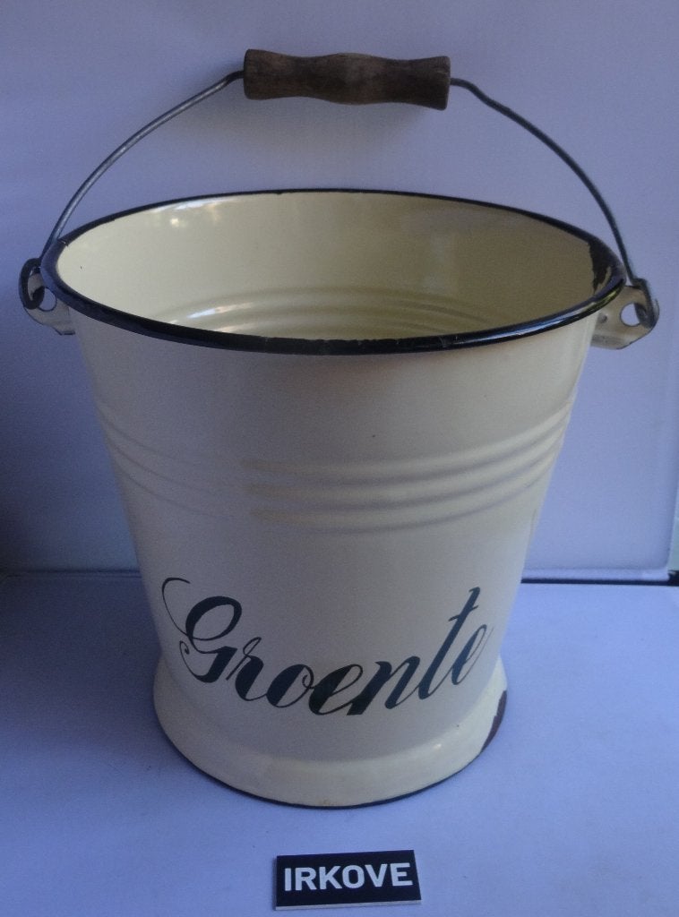 VINTAGE EMAILLE EMMER * Groente *, Verzenden