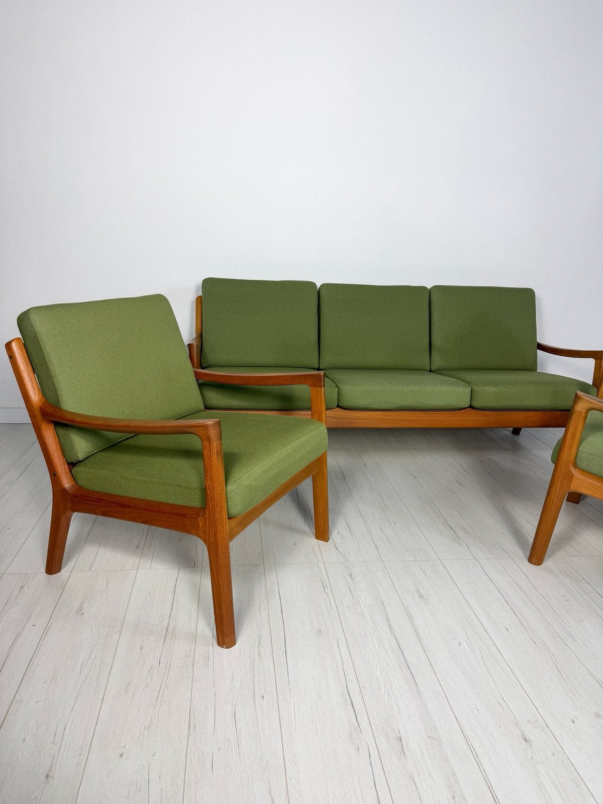 Ole Wanscher Senator teak lounge set France & Søn deens 60s, Huis en Inrichting, Ophalen of Verzenden, Zo goed als nieuw, Stof